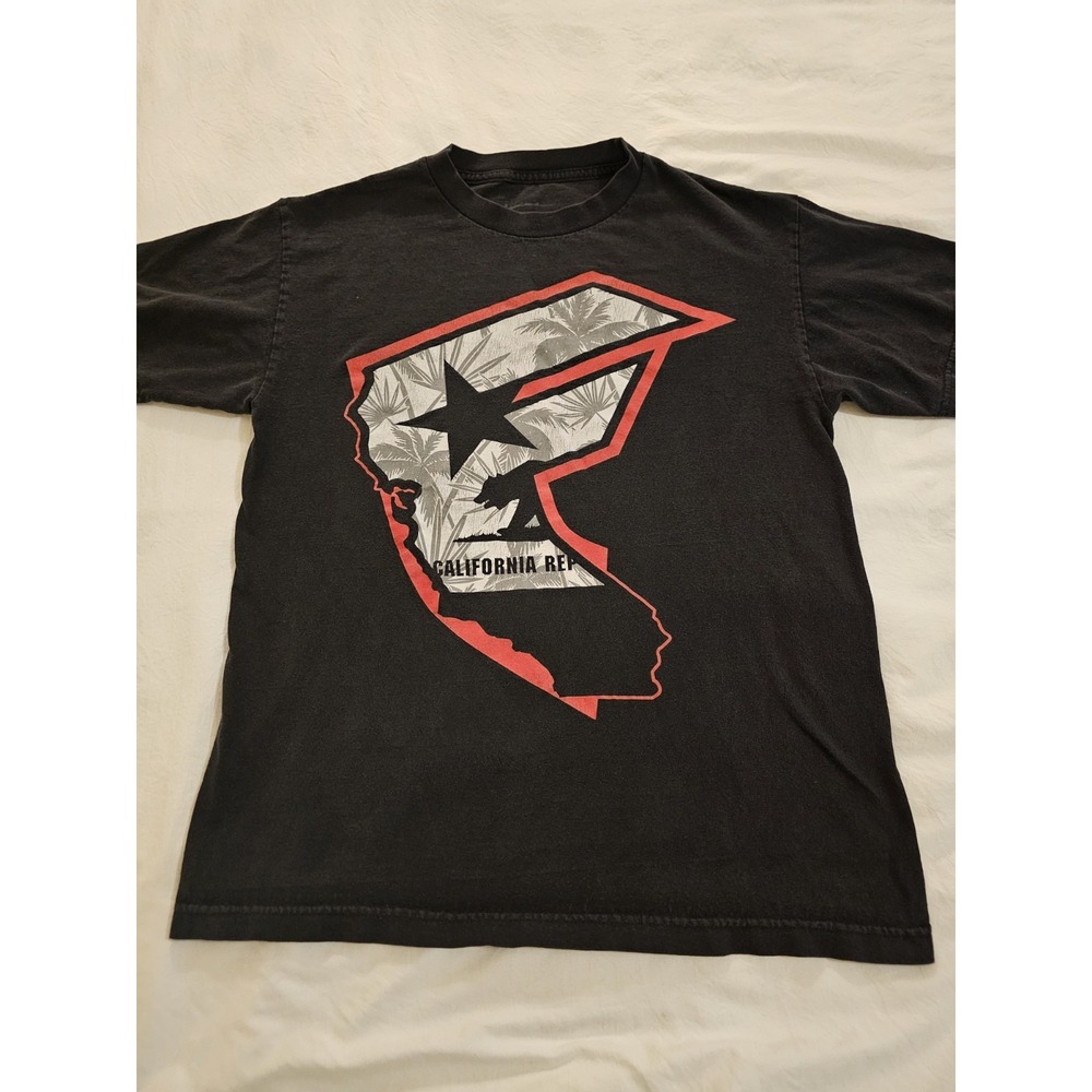 Famous Stars & Straps Black Graphic T Shirt Men's Medium California Republic Tee